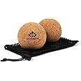 Acupoint Physical Massage Therapy Lacrosse Ball Set Ideal for Yoga Deep Tissue Massage Trigger Point Therapy and Myofascial Release Physical Therapy Equipment Back Foot Plantar Fasciitis (Cork)