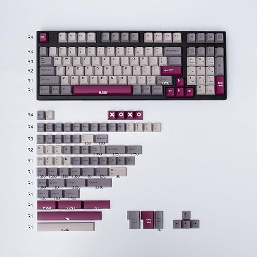 171 Keys Doubleshot Keycaps Cherry Profile DMG Custom Keycaps Set for ...