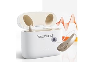 Yeasound OTC Hearing aids for Seniors, Prescription-Grade Design, Wireless Rechargeable, 31-Hours Long Lasting, Nearly Invisible, APP for iOS and Android, RIC700 Gold