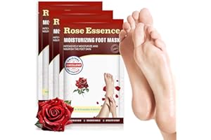 OUKEYA Foot Mask 3 Pairs: Nourish Foot Mask Dermatologically Tested Repairs Heels & Soften Dry Dead Skin for Baby Soft Feet Foot Mask for Dry Cracked Feet Athletes Foot Treatment(No Peeling)