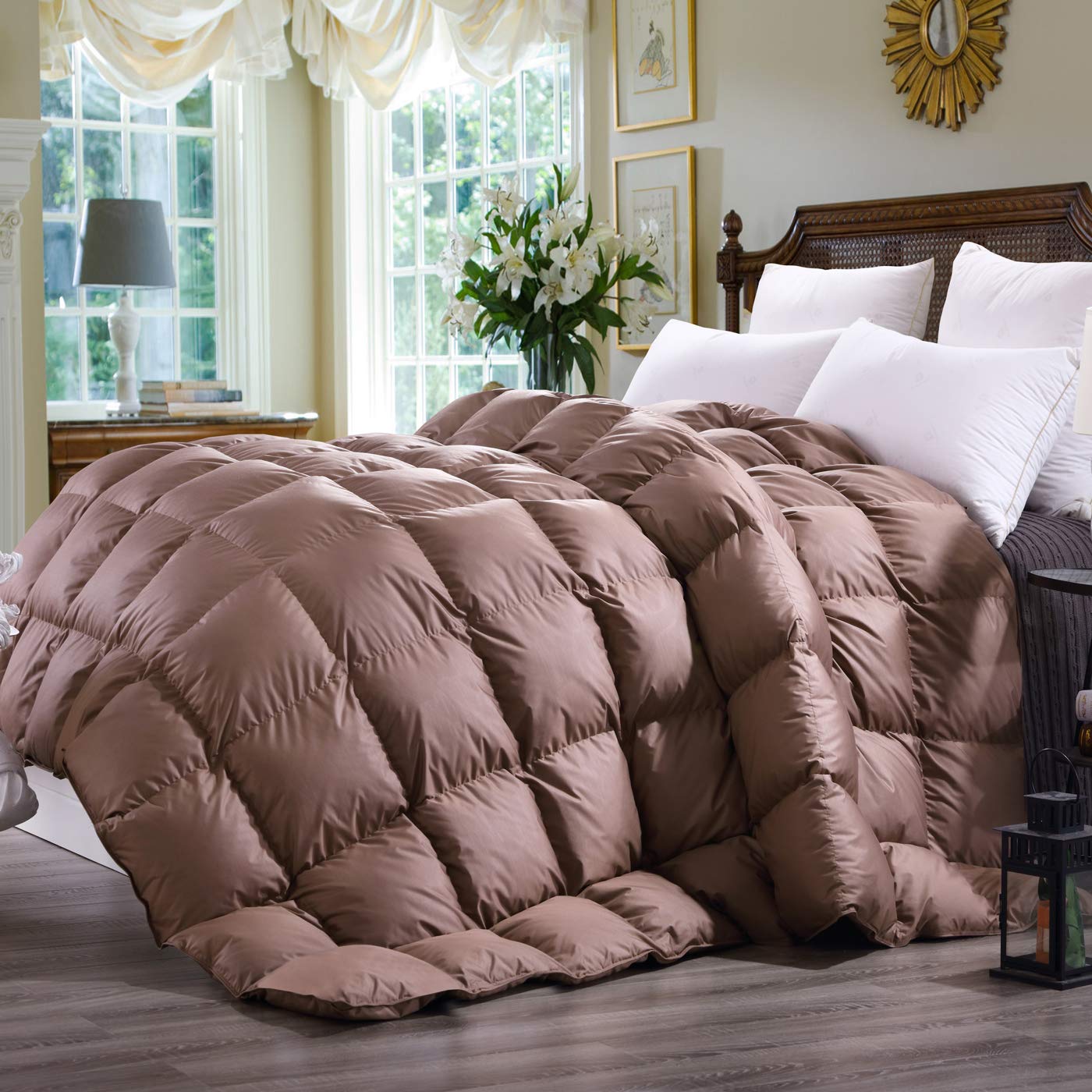 CW Luxurious Goose Down Comforter King Size Duvet Insert 800TC, 65 Oz