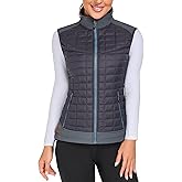 Little Donkey Andy Women's Lightweight Puffer Vest, Warm Outdoor Sleeveless Jacket for Hiking Travel Running Golf
