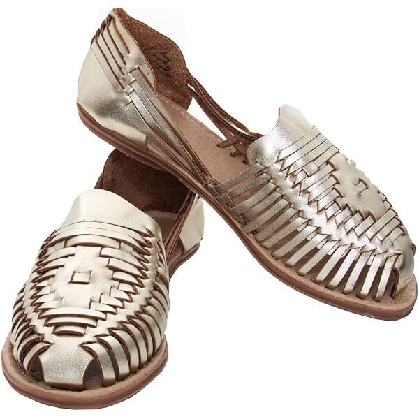 gold huarache sandals