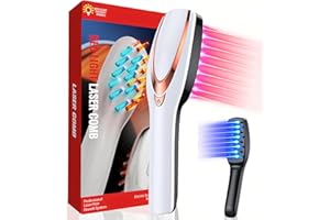 KADIELONA Laser Hair Growth Comb, Laser Therapy Comb Electric Scalp Massager for Hair Growth,Stimulates Hair Growth Comb Brush Thinning Hair Treatment Laser Hair Growth Device（White）