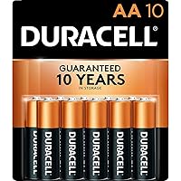 Duracell - CopperTop AA Alkaline Batteries - long lasting, all-purpose Double A battery for household and business - 10…