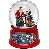 The San Francisco Music Box Company Santa w/ Kids Snow Globe