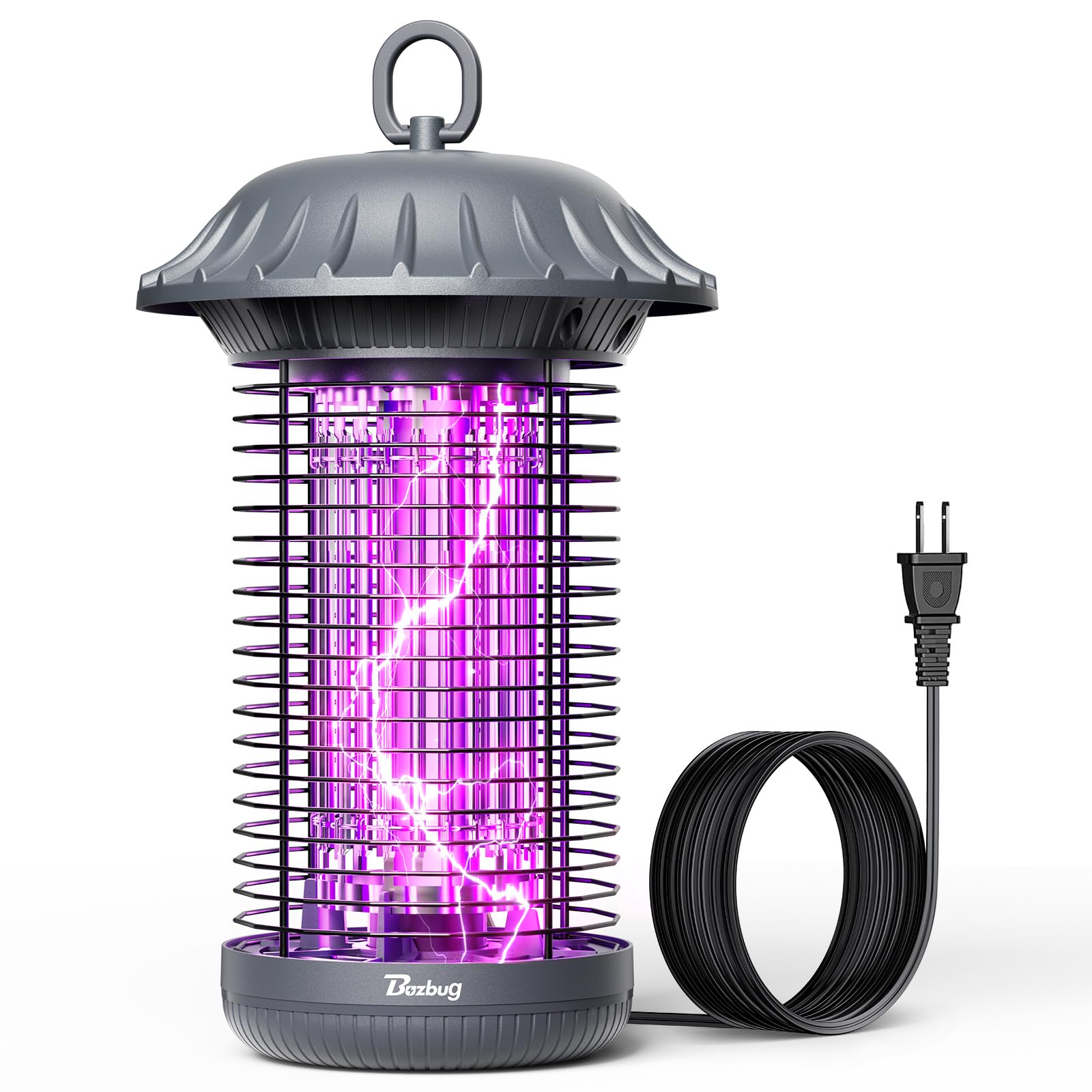 Photo 1 of Buzbug LED Bug Zapper Indoor Outdoor, 10 Years Lifespan, 6.5ft Power Cord, IPX4 Waterproof, High-Voltage, Mosquito Zapper, Fruit Fly Mosquito Moth Gnat Trap Killer Zapper -MO008C (Pewter)