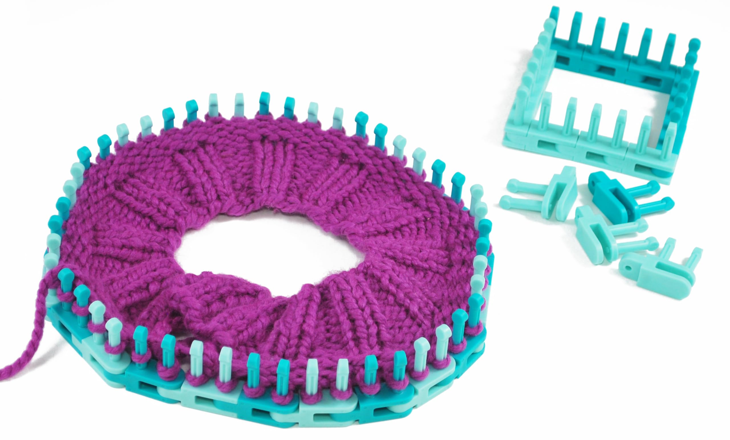 Authentic Knitting Board Flexee Loom Links Chunky, Large Gauge, for Bulky Yarn, 36 Links, 72 pegs