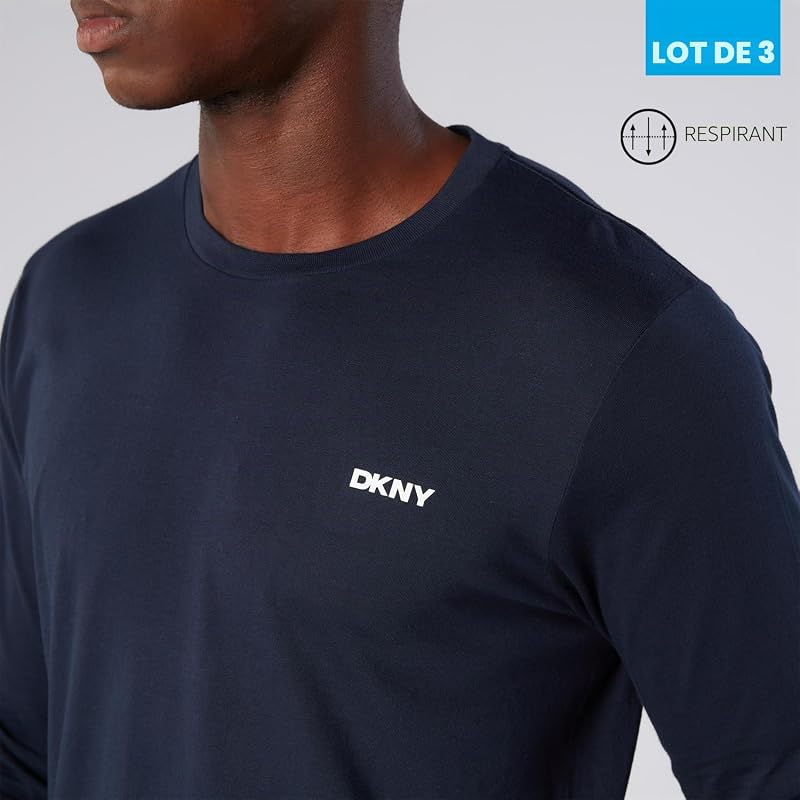 Warriors Tee Shirt Homme Manche Longue Coton | Lot Trois Pièces | T-Shirt Masculin Col Rond | Vêtements Sportswear | Tenue Sport Quotidienne Polyvalente
