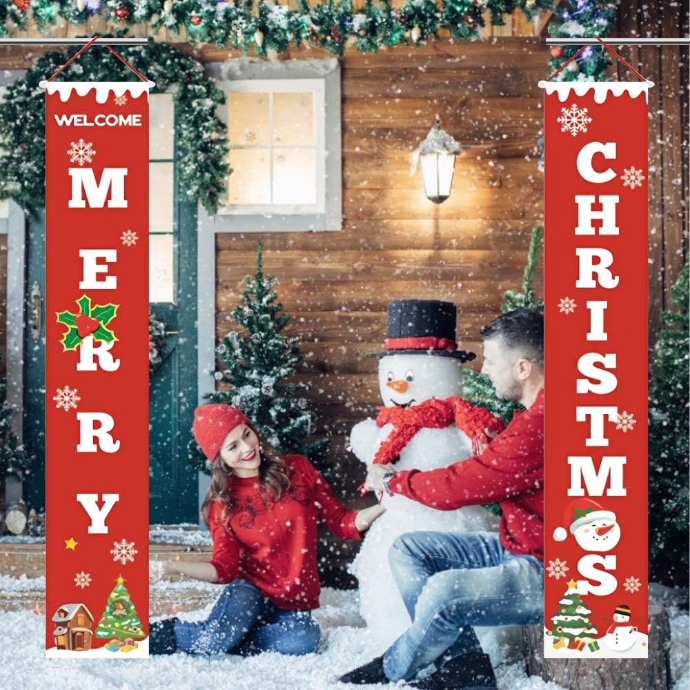 Christmas Banner Decoration Outdoor Indoor,Xmas Banner Decor Christmas
