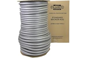 OODLES OF NOODLES Closed Cell Backer Rod – 1 Inch x 600 ft Grey Foam Caulking Filler Rope for Gaps & Joints, Bulk Roll