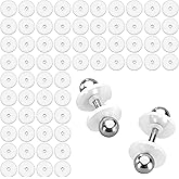 100 Pcs Silicone Earring Backs Stoppers for Piercings, 7 mm Ear Lobe Support Patches Clear Discs Stabilizer Pads for Heavy Earrings, Healing Non-Pull Earlobe Support Patches, Piercing Bumps​