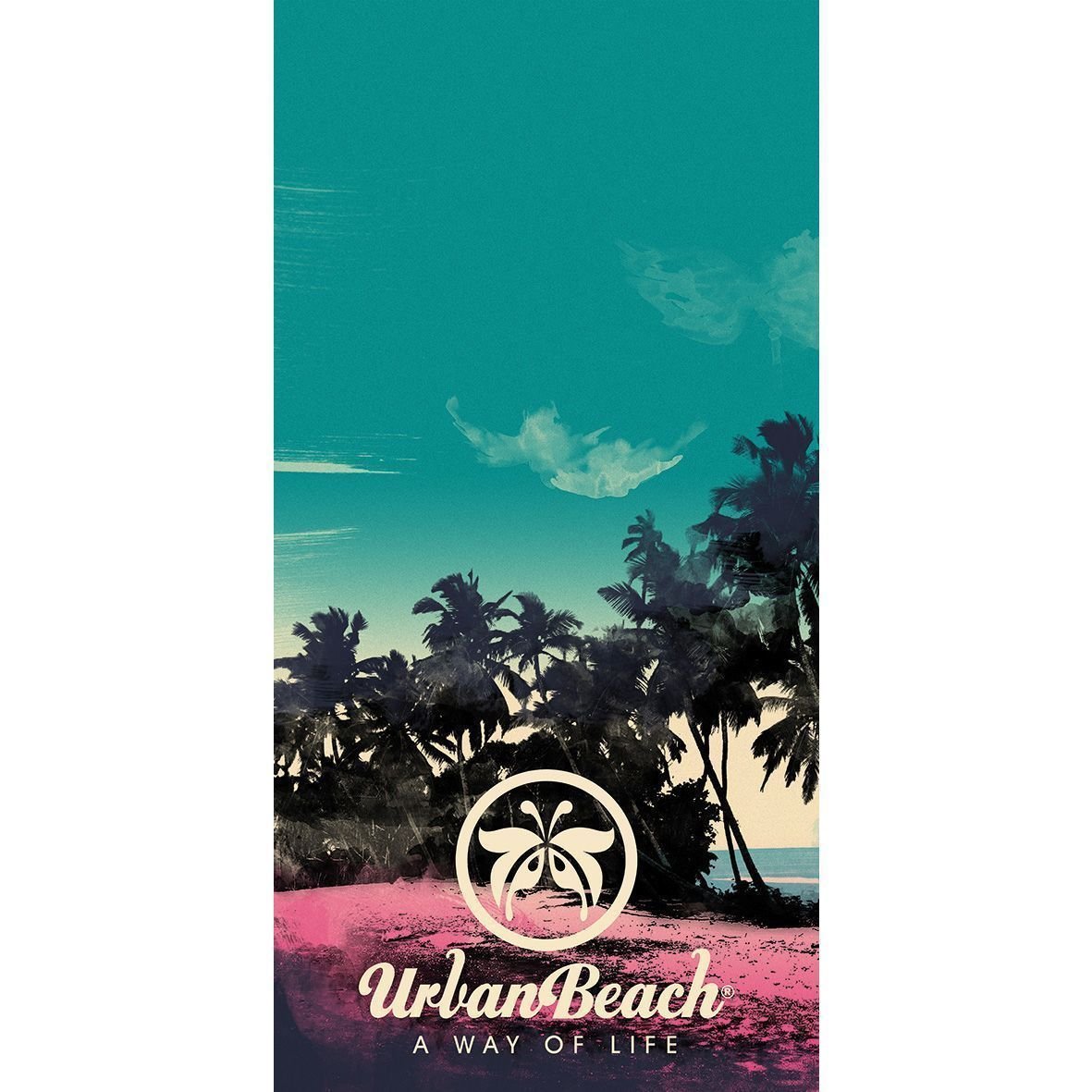 Urban Beach Tropical Island Beach Towel, Cotton, 152 x 2 x 76 cm