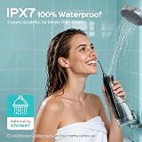 COSLUS Water Dental Flosser 300ML 5 Jet Tips IPX7 Rechargeable Portable view 7