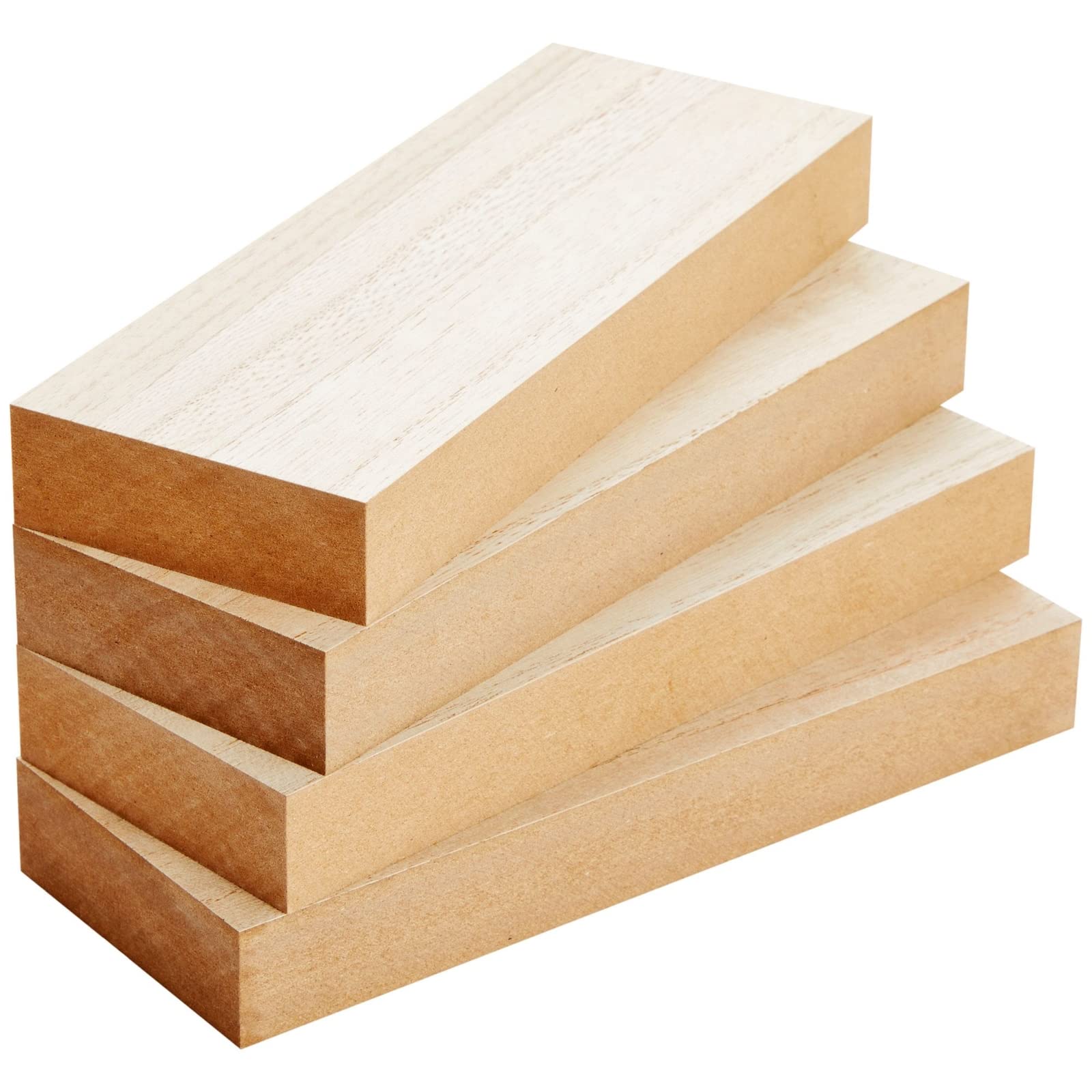 Photo 1 of Bright Creations Unfinished MDF Blocks - Wood Pieces for Crafts, Smooth Surface for Painting & Staining - Wooden Blocks for Crafts & Wood Plaques - Pack of 4, 3 x 8 x 1 in