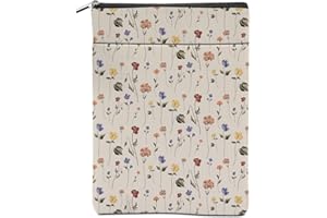 DHKG Colorful Floral Botanical Book Sleeve Book Accessories Book Cover Book Protector Christmas Birthday Boss Day Book Lovers Gifts Bookish Book Club Gifts for Readers Women Librarian Boss Lady Aunt