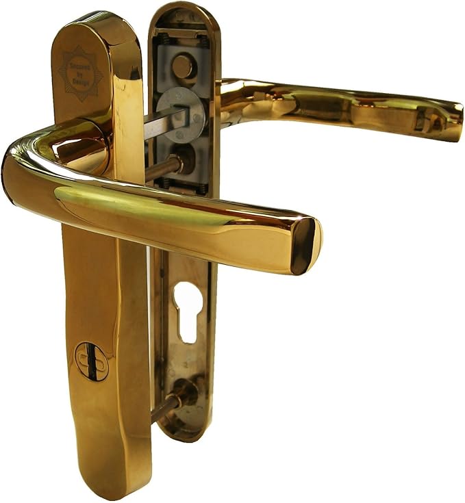 Doehetzelf Gold Composite Door Handle Type A Hoppe Atlanta PAS24 High