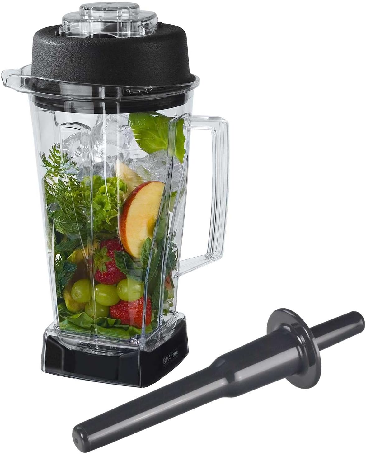 Amazon De 2 Ltr Ersatzbehalter Behalter Geeignet Fur Den Vitamix Tnc 5200 Inkl Schneidemesser Stossel Und Deckel