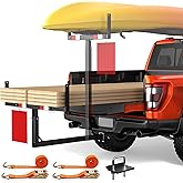 Truck Bed Extender Hitch Mount, Pickup Truck Bed Extender | 500lbs Capacity, 2 in 1 Design, Truck Bed Extension for Kayak Canoe Ladder Lumber
