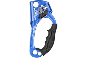 Lixada Climbing Hand Ascender 8-13mm Vertical Rope Access with Ergonomic Rubber Handle CE Certified Strong Rappelling Gear Equipment for Rock Climbing Tree Arborist, Rescue Caving