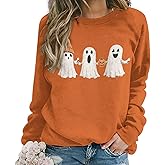 DMOYALA Womens Fall Funny Sweatshirt Cute Graphic 3D Printed Autumn Animal Crew Neck Long Sleeve Pullover Tunic Tops