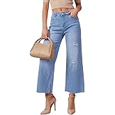 Dokotoo Womens High Waist Baggy Jeans Wide Leg Casual Petite 2026 8 Points Length Stretch Denim Pants