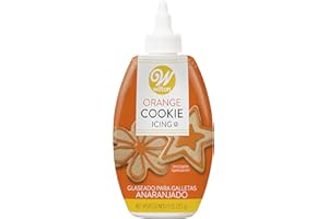 Wilton Cookie Icing, Fast-Drying Squeeze Bottle Icing for Decorating Sugar Cookies & Gingerbread, 7.5 oz., Orange, Packaging May Vary