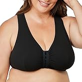 Leading Lady, Indy, Front-Closure Cotton Bra for Women, Wireless, Full Coverage, Lace Back, Non-Slip Straps, Unlined,36A-52H