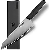 OLITANS Chef's Knife, 8 in Professional Chef Kinfe VG-10, Ultra Sharp Kitchen Knife, G10 Handle (Black)