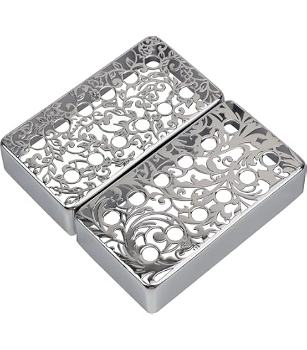 Set di anelli di montaggio per pickup Humbucker in metallo con fondo Set di anelli di montaggio per pickup Humbucker in metallo con fondo
