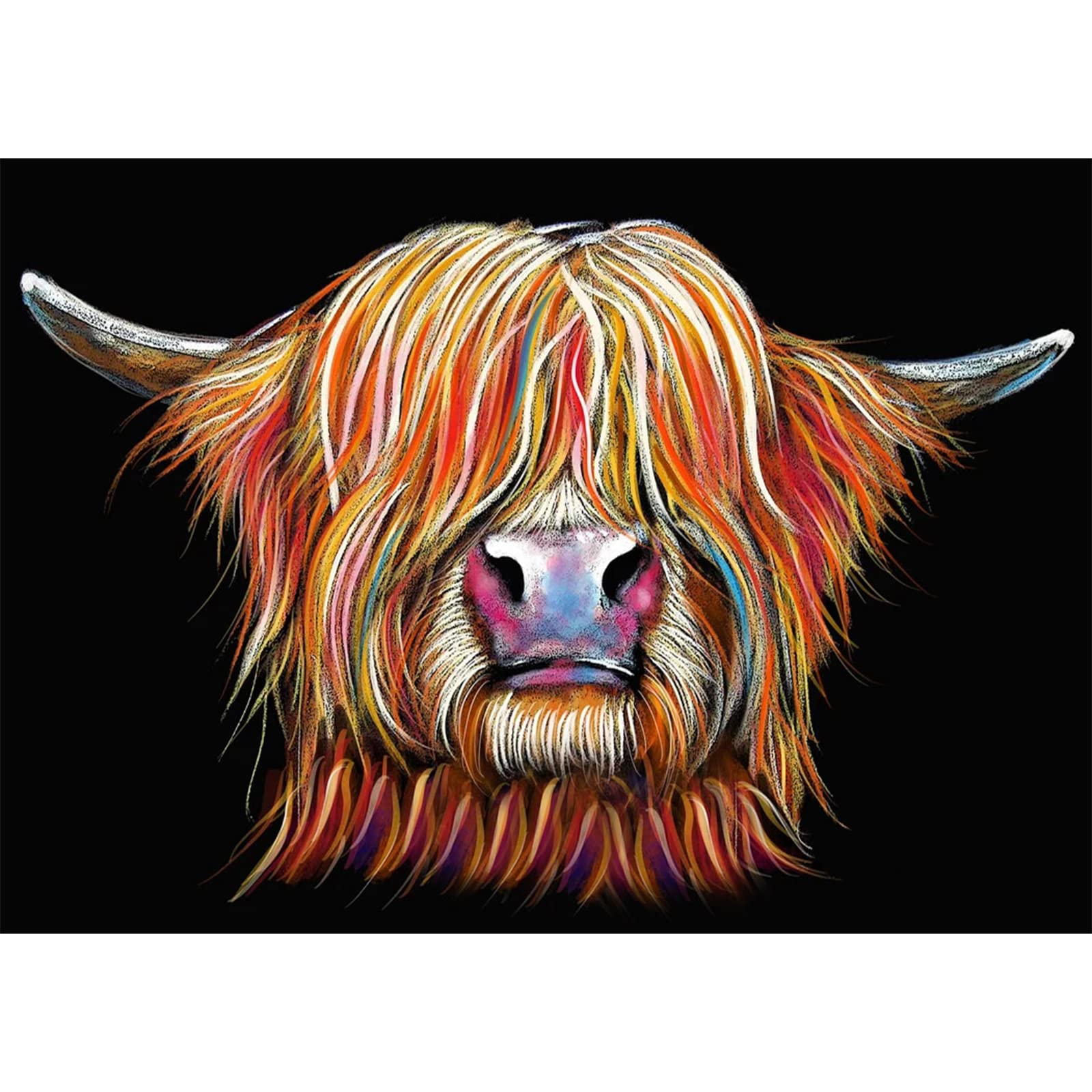 AIRDEA Cow Diamond Painting Kits, 5D Diamond Painting Kits for Adults, Full Drill Animal Diamond Painting Kits Cow Diamond Art Kits Crystal Picture Art for Home Decor 12x16 Inch — image 1