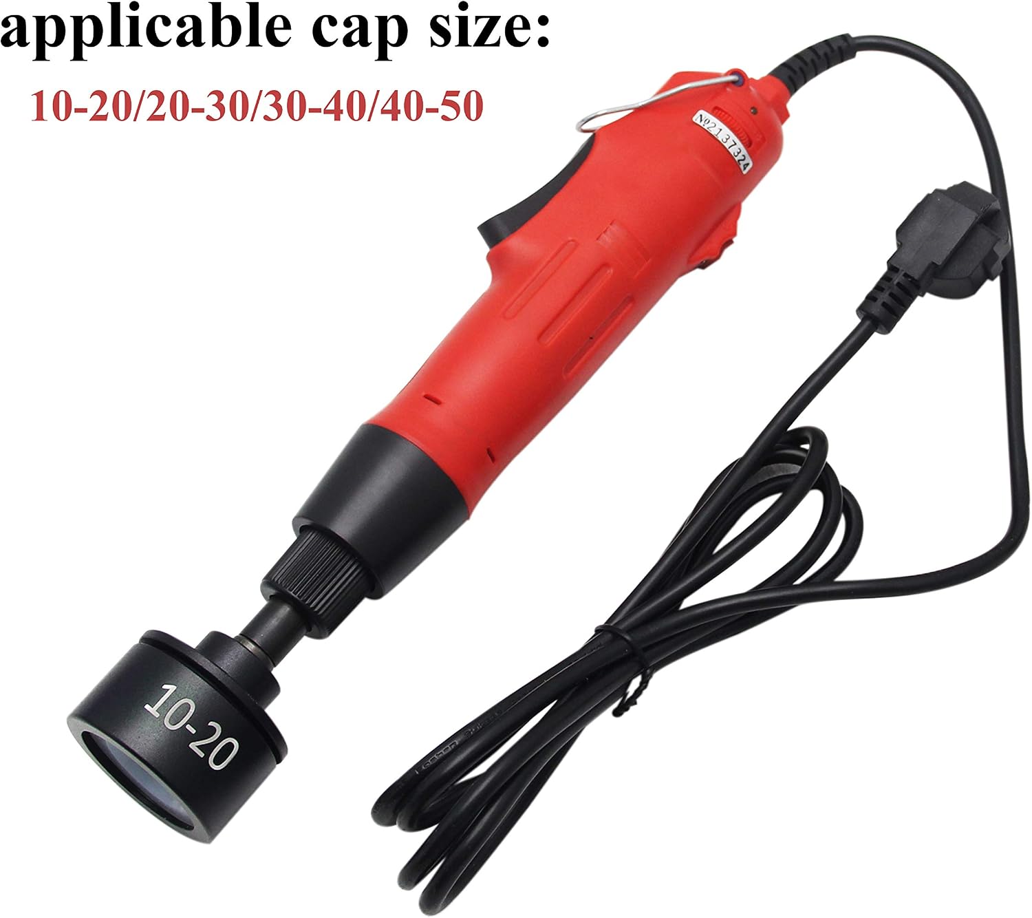 Huanyu Electric Bottle Capper Portable Capping Machine Speed Adjustable Capping Sealer 10mm to 50mm Max 1300RPM (220V - Image 4