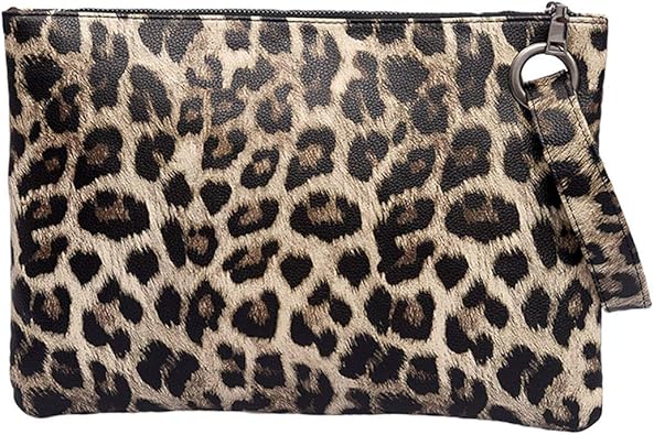 zebra print clutch bag