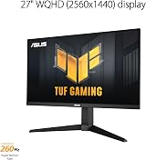 ASUS TUF Gaming 27 Inch QHD 260Hz ELMB Sync HDR 400 view 2