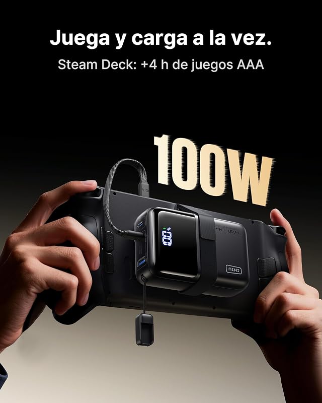 Power Bank, 100W 25000mAh Fast Charge Bateria Externa, PD3.0 QC3.0 Bateria Portátil, com Entrada USB C & Cabo Powerbank de Saída Compatível com iPhone 16 15 14 13 12 Pro Max Plus Samsung Xiaomi etc