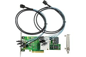 SAS HBA Card Compatible with LSI 9300-8i IT Mode & D3307 PCIe SATA Expansion Card, SAS Expander Support, 8-Port 12Gbs PCIe 3.