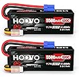 HOOVO 3S 11.1V Lipo Battery 5500mAh 120C RC Battery Hardcase with EC5 Connector for RC Car Truggy Boat Truck Racing Models 2 Packs