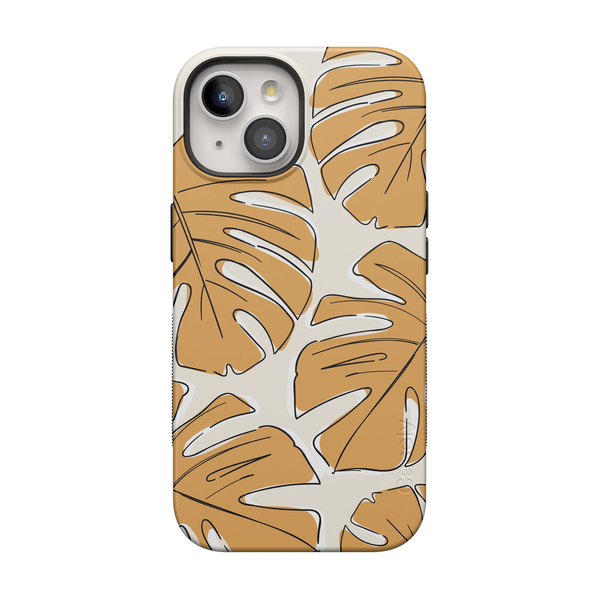 Casely iPhone 15 Plus Case | Island Time | Tropical Leaves Floral | Bold Protective Design | Compatible with MagSafe