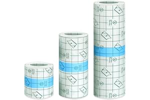 3 Rolls Tattoo Aftercare Bandage - Jconly Waterproof Tattoo Film Second Skin Tattoo Cover Up Patch Tape Healing Wrap Tattoo Supplies for Swimming, Shower, Wound Initial Healing(2 Inch, 4 Inch, 6 Inch)