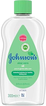 Johnson's Baby Aloe Vera Oil 300ml – Soft, Smooth Skin for Delicate Skin