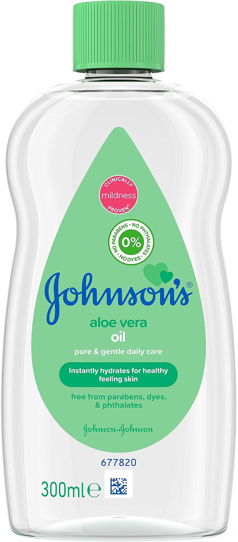 Johnson's Baby Aloe Vera Oil 300ml – Soft, Smooth Skin for Delicate Skin