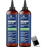 Botanic Hearth Rosemary Oil for Hair & Scalp with Biotin, Jojoba & Castor Oils, 100% Pure Hair Growth Oil, Strengthening Trea