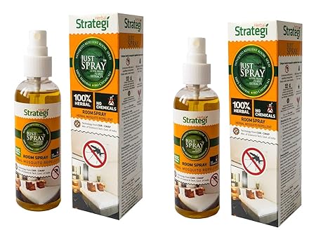 Herbal Strategi Justspray Herbal Mosquito Repellent Room Spray - 100ml (Pack of 2)