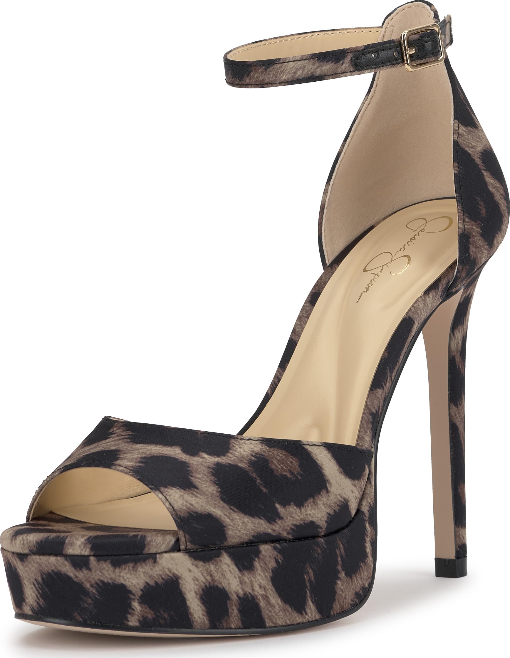 Jessica Simpson Sohilea Platform Peep Toe Pump, Safari Combo, 6.5