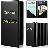 24Pcs Server Books for Waitress, PVC Waiter Book Guest Check Holder Check Presenters for Restaurants