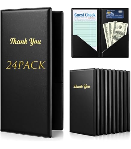 Pack De 10 Bandejas Negras Para Propinas Con 'Thank You' – Para Restaurantes, Bares Y Hoteles