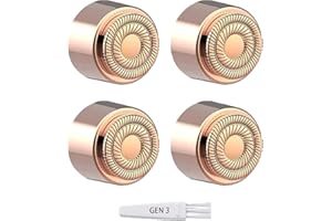 BEENLE 【Generation 3】Facial Hair Remover Replacement Heads for Finishing Touch Flawless Facial Hair Remover, Replacement Blades for Finishing Touch Flawless Gen 3 Hair Removal, 4 Pack
