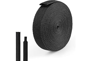 YOUBO 2:1Heat Shrink Braided Cable Sleeve,19.89FT 16mm（40/64″） Black Wire Wrap Sheath Protection Insulated Flame-Retardant Wi