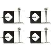 TIKI 4-Pack Accessory Metal Black Deck Clamp for Torches - Outdoor Clamps for Decorative Torches - Deck Backyard Lawn Patio, 4 in, 1321138