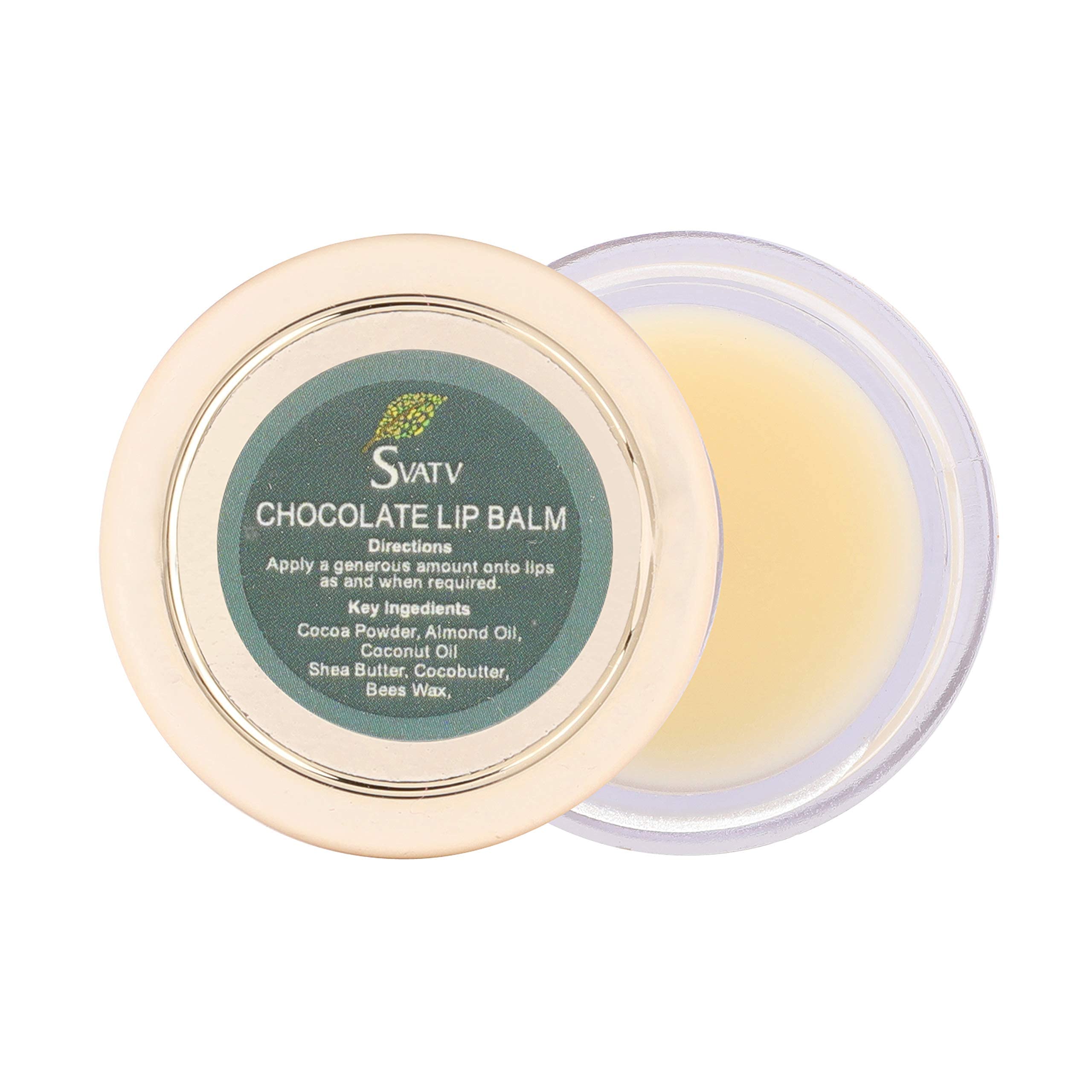 SVATV White Chocolate Flavored Lip Balm With Natural Ingredients - Shea Butter Beeswax & Cocoa Butter oil to Repair Dry or Chapped Lips, Best moisturizing lip balm for Men & Women 15g